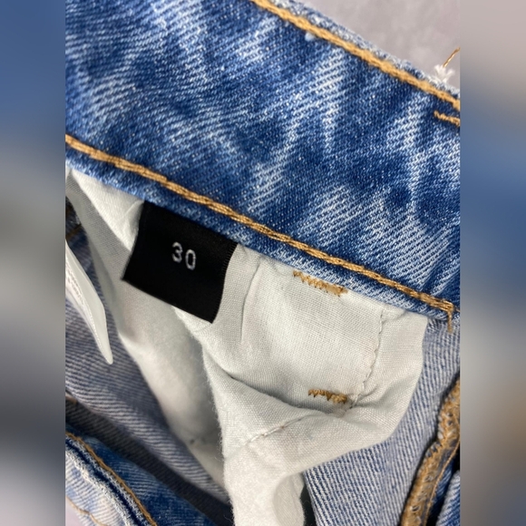 Flying Monkey Women's Distressed High Waist Dad Jeans‎ Waist 30 - Picture 7 of 10